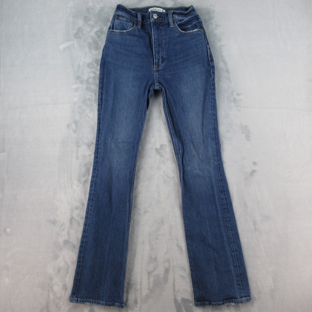 Abercrombie & Fitch 70s Vintage‎ Flare Ultra High Rise Jeans Blue 24 00S